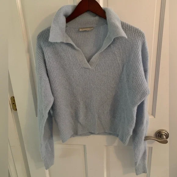 EVERLANE Alpaca Waffle Stitch Polo Sweater - Picture 4 of 7